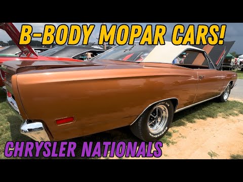 Видео: B-Body Mopars на Chrysler Nationals 2025 | Chrysler B Bodies Charger R/T, Super Bee, Road Runner