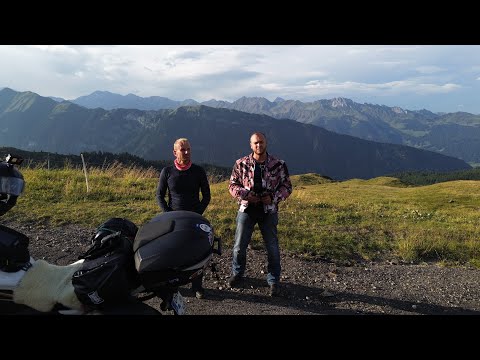 Видео: Мотопутешествие С Андрюхой в Альпы, Австрия. День 2, Rossfeld Panoramastraße und  Nockalmstraße.