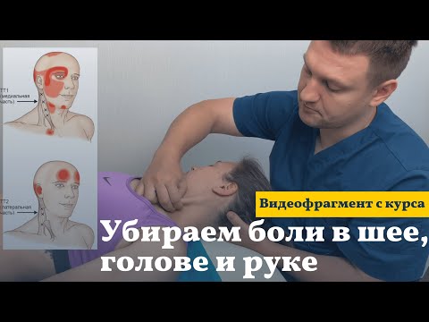 Видео: Массаж при боли в шее, голове и руке. Видеофрагмент с курса.