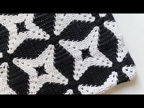 Видео: КВАДРАТ КРЮЧКОМ В ТЕХНИКЕ ЖАККАРД. square crochet@shoddikate