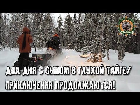 Видео: На двух снегоходах с сыном в глухой тайге/Встреча с инспекцией/Силиконовые приманки работают