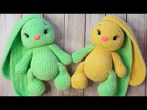 Видео: МК Зайка "Лакомка" крючком ❤ 1-я Часть  English pattern Rabbit "Lakomka"❤ 1st part bellow the video