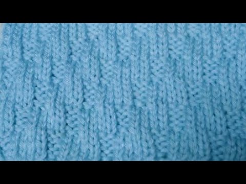 Видео: Узор двухсторонний спицами. Ломаная резинка.