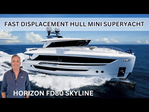 Видео: ВНУТРИ РОСКОШНОЙ ЯХТЫ HORIZON FD80 SKYLINE ЗА 7 МИЛЛИОНОВ ДОЛЛАРОВ: ЭКСКУРСИЯ ПО ЯХТЕ