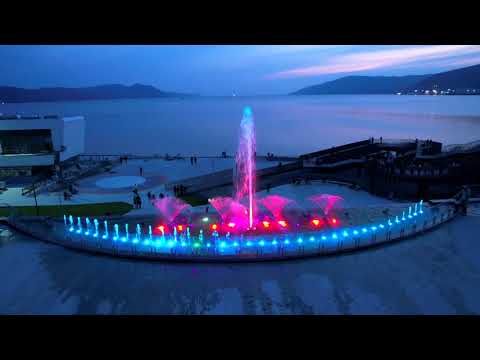 Видео: Фонтан в парке Маяк г. Магадан