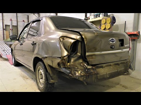 Видео: ремонт задней части кузова датсун