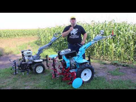 Видео: Порівняння бензинового мотоблока 9 к.с.," Вепр 135Б" та дизельного мотоблока 9 к.с.,"Заря 135Д"!