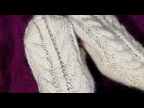 Видео: Варежки для ленивых на двух спицах из альпаки