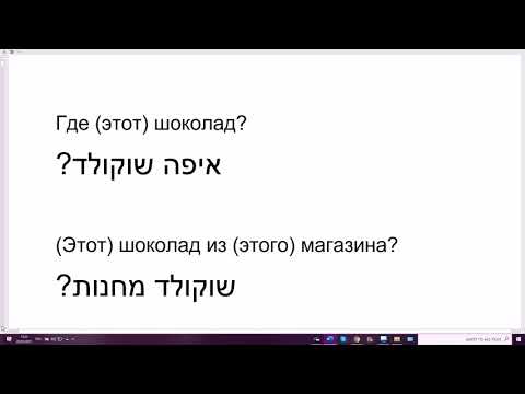 Видео: 1229. Секрет артикля: он заменяет слова "этот, эта, эти". Привыкаем к артиклю в иврите