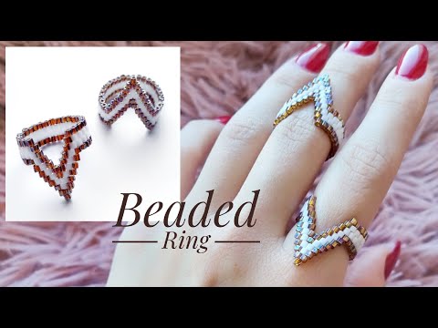 Видео: Мастер-класс: Кольцо из бисера | Tutorial: Beaded ring