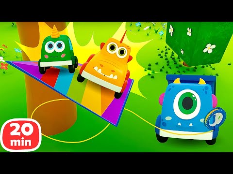 Видео: Машинки Мокас играют в воздушного змея! 🏎🪁 Мультики про машинки для малышей