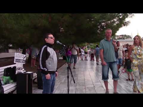 Видео: Степан Гончаренко - Офицеры (Олег Газманов) кавер Гурзуф набережная им. Пушкина