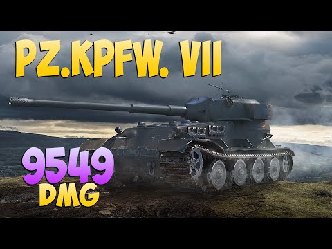 Видео: Pz.Kpfw. VII - 3 Фрагов 9.5K Урона - Недостаточный! - Мир Танков