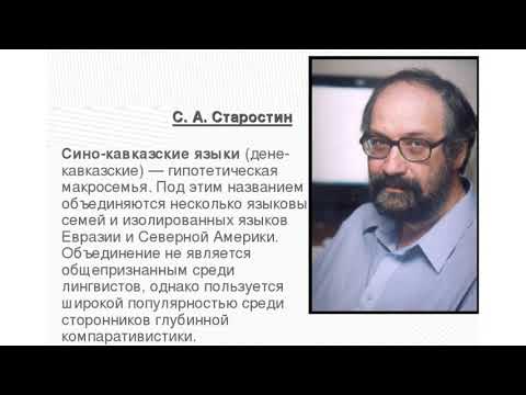 Видео: Сино-кавказские языки рассказывает Алексей Касьян