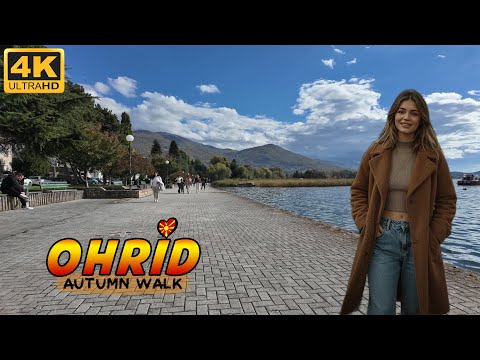 Видео: Осенняя пешеходная экскурсия по Охриду, Македония (2025) 【4K】 🇲🇰 Осенняя прогулка по набережной О...