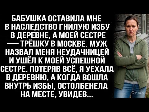 Видео: Бабушка оставила мне в наследство гнилую избу в деревне, а когда я вошла внутрь избы, остолбенела...