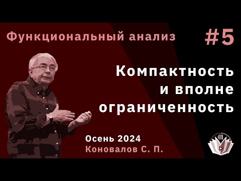 Видео: Функциональный анализ 5. Компактность и вполне ограниченность