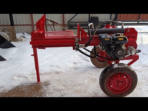 Видео: гидравлический дровокол. Обзор с габаритными размерам.