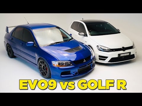 Видео: EVO 9 против GOLF R [BMIRussian]