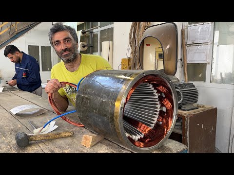 Видео: все об электродвигателях || коническая обмотка статора😱😱