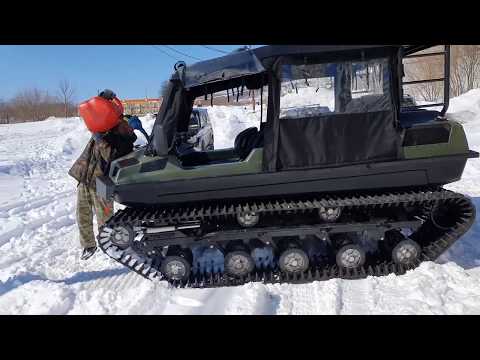 Видео: Вездеход TINGER Track II в Магадане. Первый выезд после снегопада.