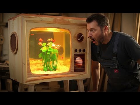 Видео: Он построил аквариум (который похож на старый телевизор!)