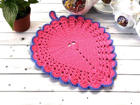 Видео: Салфетка - прихватка крючком//Crochet doily//Crochet Tack//