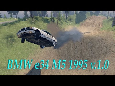 Видео: SpinTires обзор мода ( BMW e34 M5 1995 v.1.0 )