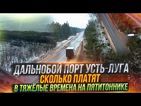 Видео: Дальнобой порт Усть-Луга, сколько платят в тяжёлые времена на пятитоннике