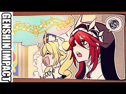 Видео: [Genshin Impact #14] ГНЕВ МОНАХИНИ [SilverTatsu] - Rus Comics Dub