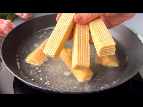 Видео: Кидаю  в кипящее воду вафли ! Рецепт из голодных 90-х,многие его забыли,а зря!Бюджетно.