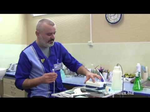 Видео: Препарирование скалером UDS-L LED,насадкой E9 Woodpecker.1 часть