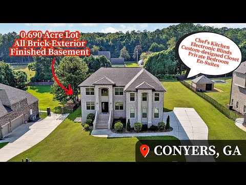Видео: Жизнь в Коньерсе, Джорджия | Четырехсторонний кирпичный дом | Экскурсия по дому | Роскошная жизнь...