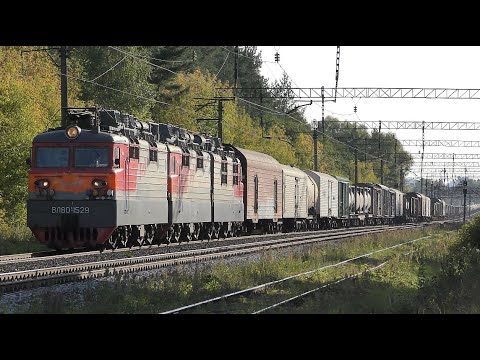 Видео: ВЛ80С-1529 + ВЛ80С-2149 с грузовым составом