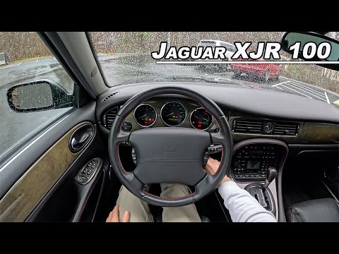 Видео: За рулём Jaguar XJR 100 2002 года — британский двигатель V8 с турбонаддувом (бинауральное аудио о...