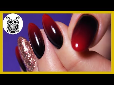 Видео: ЧЕРНО-КРАСНЫЙ ГРАДИЕНТ НА ДВУХ РУКАХ // Luxio Glitz