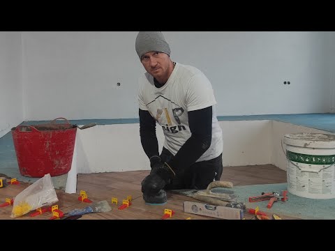 Видео: Лепене на гранитогрес на под Как оформяме плочките за линеен сифон Тънкости при подове Част 4