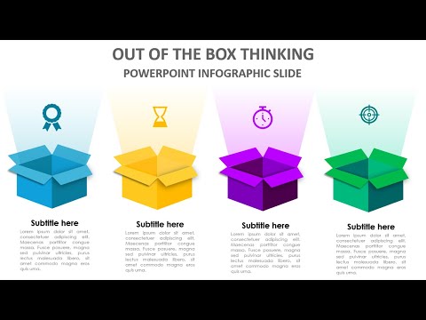 Видео: Создайте слайд-инфографику «4 шага нестандартного мышления» в PowerPoint | Бесплатная загрузка