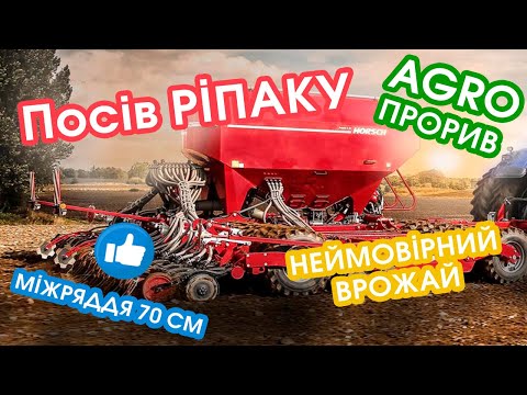 Видео: Технології вирощування РІПАКУ | Міжряддя 70 см - AGRO прорив! #полетехніка #horsch