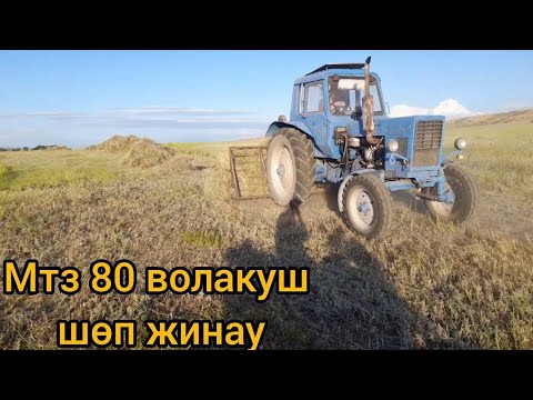 Видео: Мтз 80 толкаем сено. Сенокос 2024