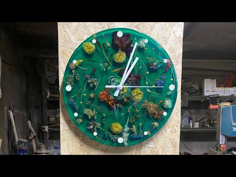 Видео: Часы из сухоцветов. Поэтапно. Часть 3