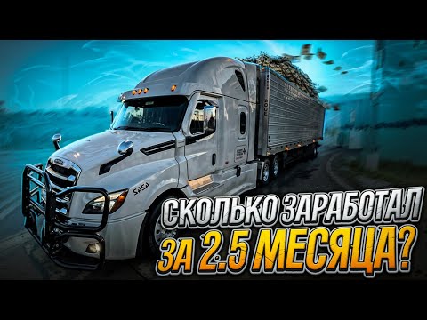 Видео: Сколько реально зарабатывает дальнобойщик в США ЗА  2,5 месяца работы нон стоп.