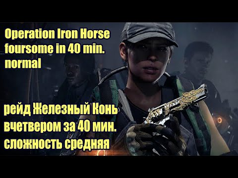 Видео: The Division 2 рейд Железный Конь вчетвером за 40 минут. Operation Iron Horse foursome in 40 minutes