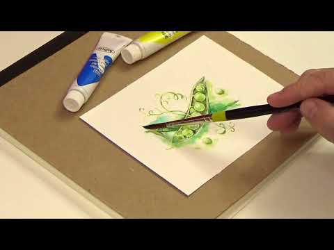 Видео: Как нарисовать зеленый горошек. Скетч