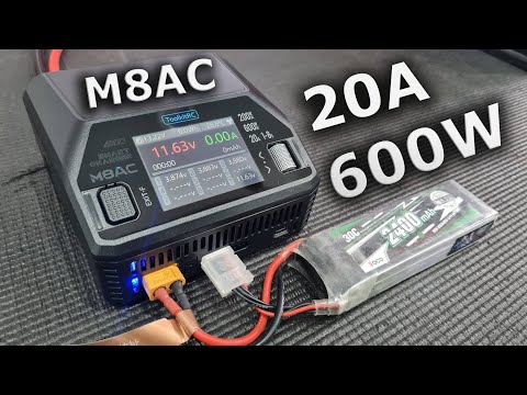 Видео: Новая мощная зарядка ToolkitRC M8AC. 20A, 600W и до 8S Lipo