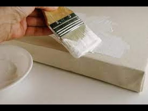 Видео: Техника грунтовки натянутого холста и ДВП, под масляную живопись