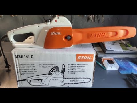 Видео: Обзор и работа,цепной электрической пилы STIHL MSE 141C