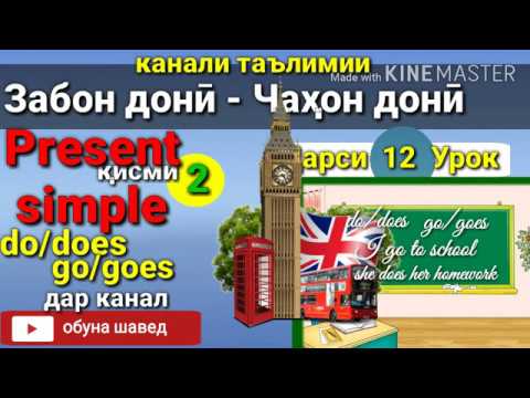 Видео: Present Simple/Омухтани забони Англиси (Дарси 12) Урок английского языка/آموختن زبان انگلیسی