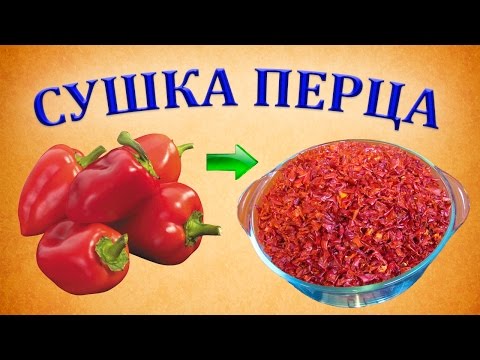 Видео: Сушка сладкого перца | Сушеный болгарский перец