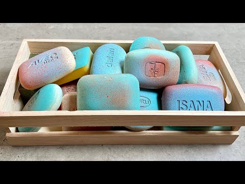 Видео: Soap relax 💗 Painted soap 💗 ASMR soap cutting 💗 Крашенное мыло АСМР